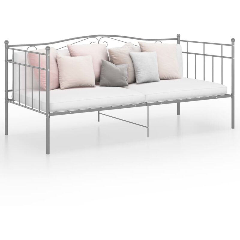 

Estructura de sofá cama de metal gris 90x200 cm - Gris