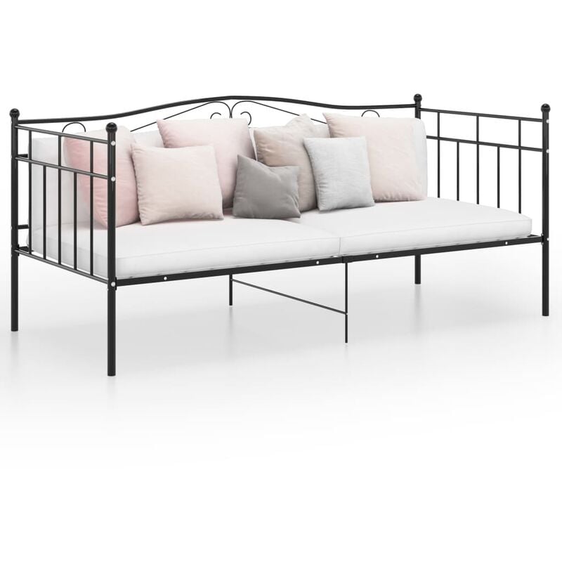 

Estructura de sofá cama de metal negro 90x200 cm - Negro