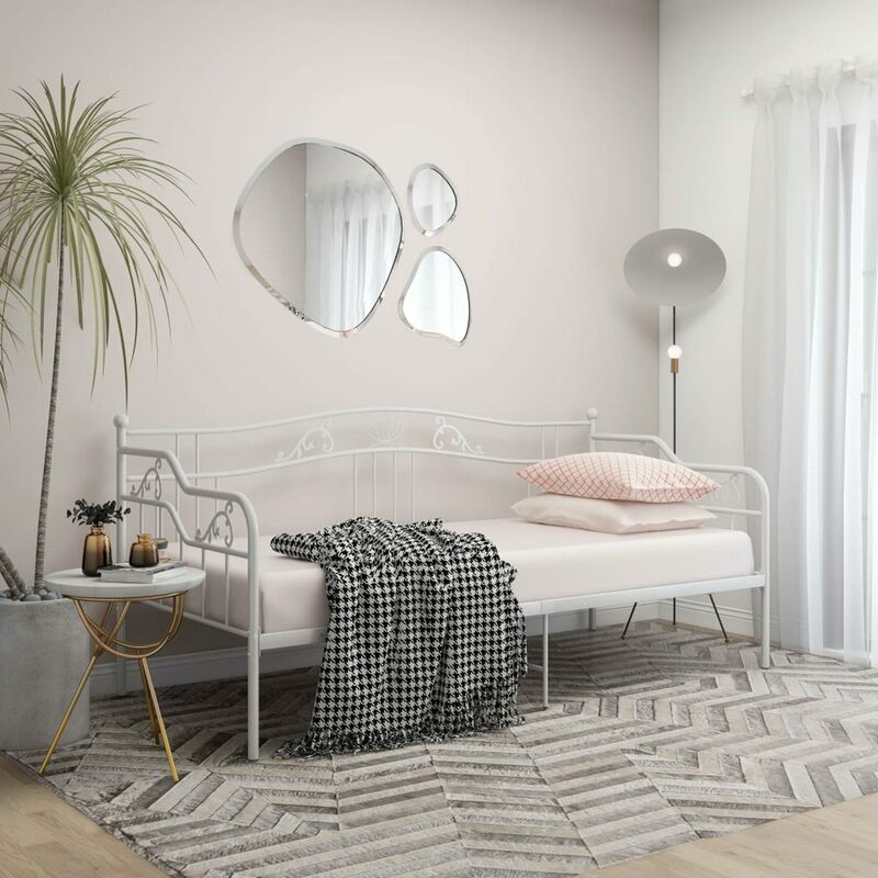 

Happyshopping - Estructura de sofa cama de metal blanco 90x200 cm