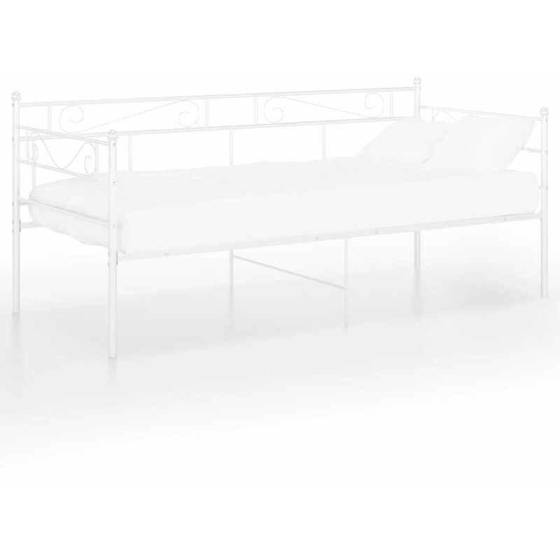 

Happyshopping - Estructura de sofa cama de metal blanco 90x200 cm