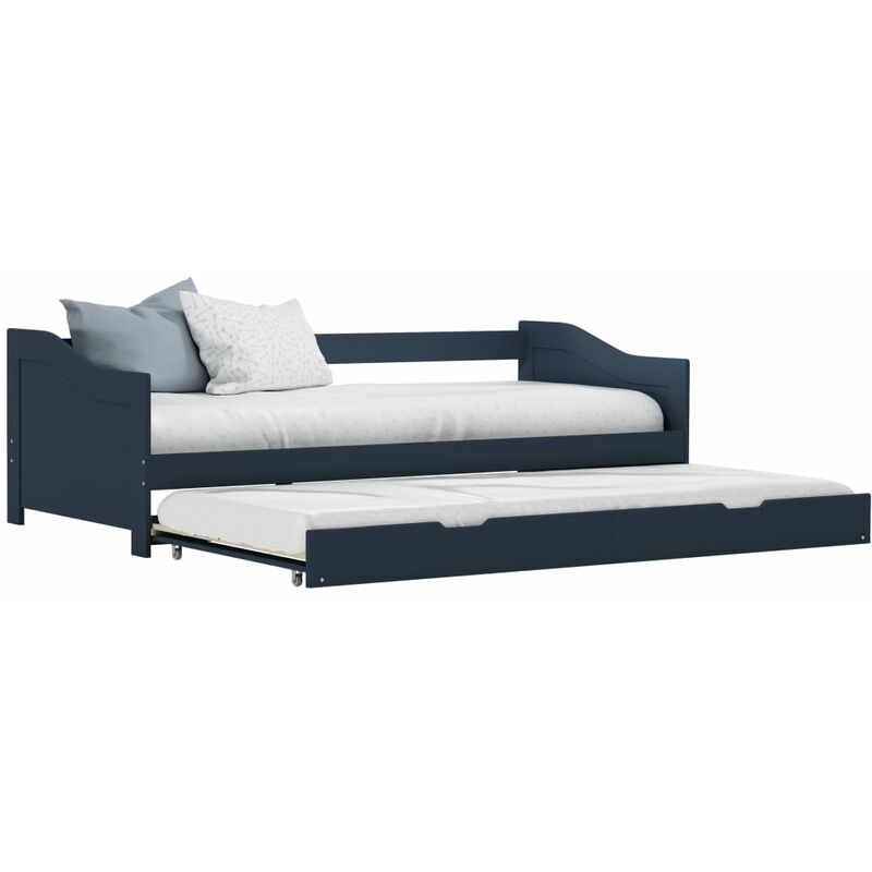 

Estructura de sofá cama madera de pino gris 90x200 cm