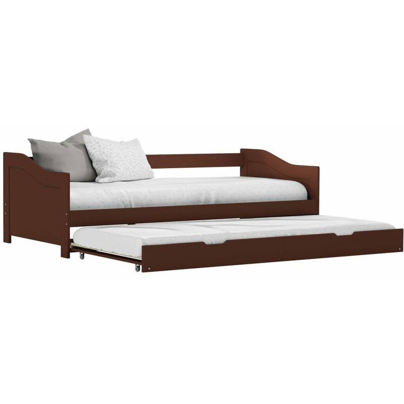 

Estructura de sofá cama madera de pino marrón 90x200 cm