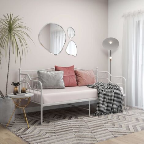 Estructura de sofá cama sin colchón metal blanco 90x200 cm vidaXL