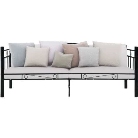 Estructura de sofá cama sin colchón metal negro 90x200 cm vidaXL
