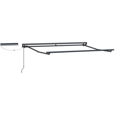 Estructura de toldo retráctil eléctrico Antracita 2,5 x 2 m