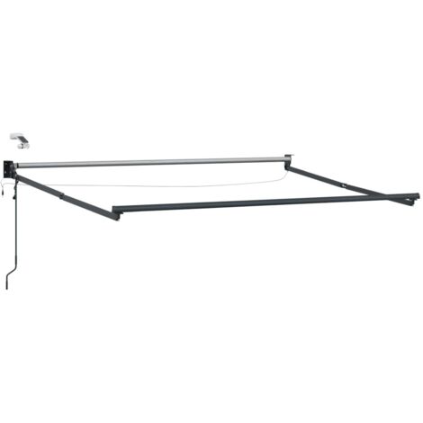Estructura de toldo retráctil eléctrico Antracita 3 x 2,5 m