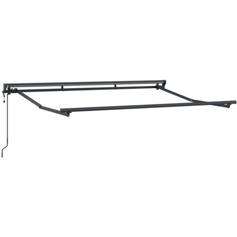Estructura de toldo retráctil eléctrico Antracita 3,5 x 2 m