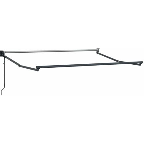 Estructura de toldo retráctil eléctrico Antracita 3,5 x 2 m