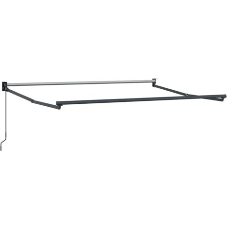 Estructura de toldo retráctil manual Antracita 3 x 2 m Aluminio