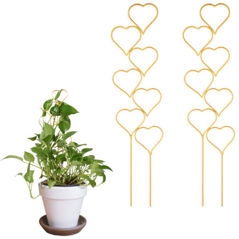 Estructura decorativa de hierro color oro (45 cm) para hiedra y monstera en el balcón o en la oficina.