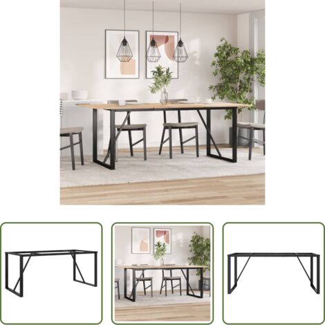Estructura en forma de O -  Patas de mesa de comedor estructura O acero 160x80x73 cm