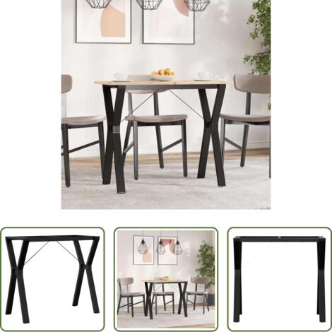 Estructura en Y -  Patas de mesa de comedor estructura Y acero 80x40x73 cm