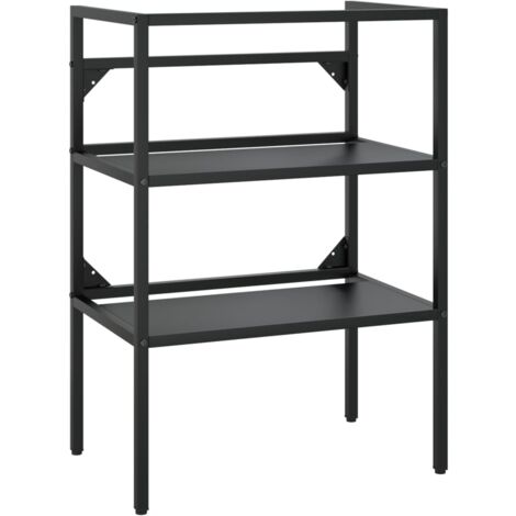 Estructura para lavabo de baño 59 x 38 x 83 cm hierro negro 020006765