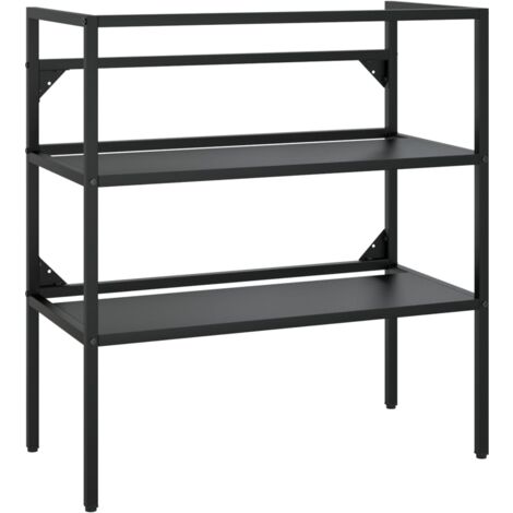 Estructura para lavabo de baño 79 x 38 x 83 cm hierro negro 020006767