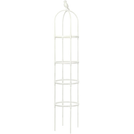 Estructura para tomatera/Mano/Jaula cónica/Modelo 180 cm con varillas de acero, acero inoxidable, negro, Ø 28 cm