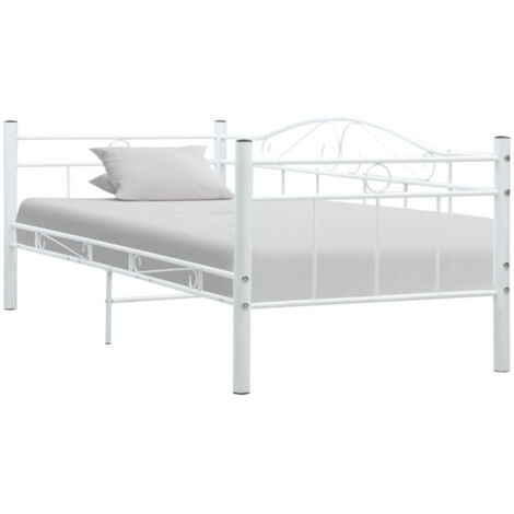 Estructura sofá-cama 90x200 cm de metal blanco