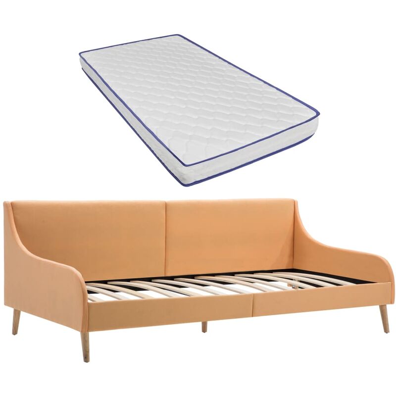 

Estructura Sofá Cama con Colchón Espuma Viscoelástica Tela Naranja - Naranja - Vidaxl