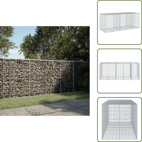 Estructuras decorativas - vidaXL Cesta de gaviones con cubierta hierro galvanizado 250x100x100cm - Paisajismo exterior
