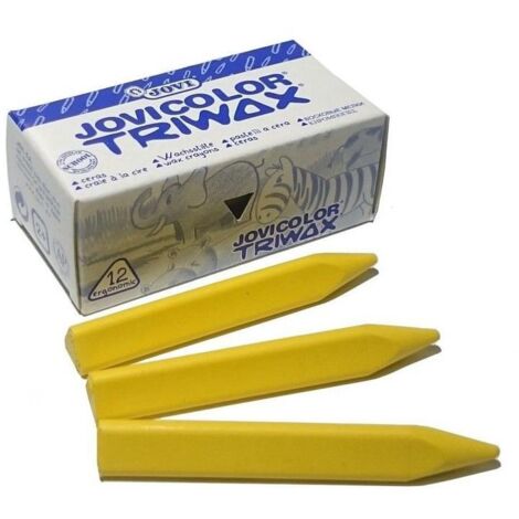 ESTUCHE 12 CERAS JOVICOLOR TRIWAX 97301 AMARILLO