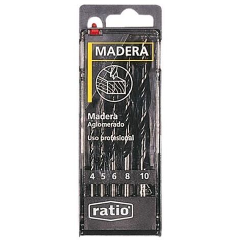 Estuche 5 brocas madera -