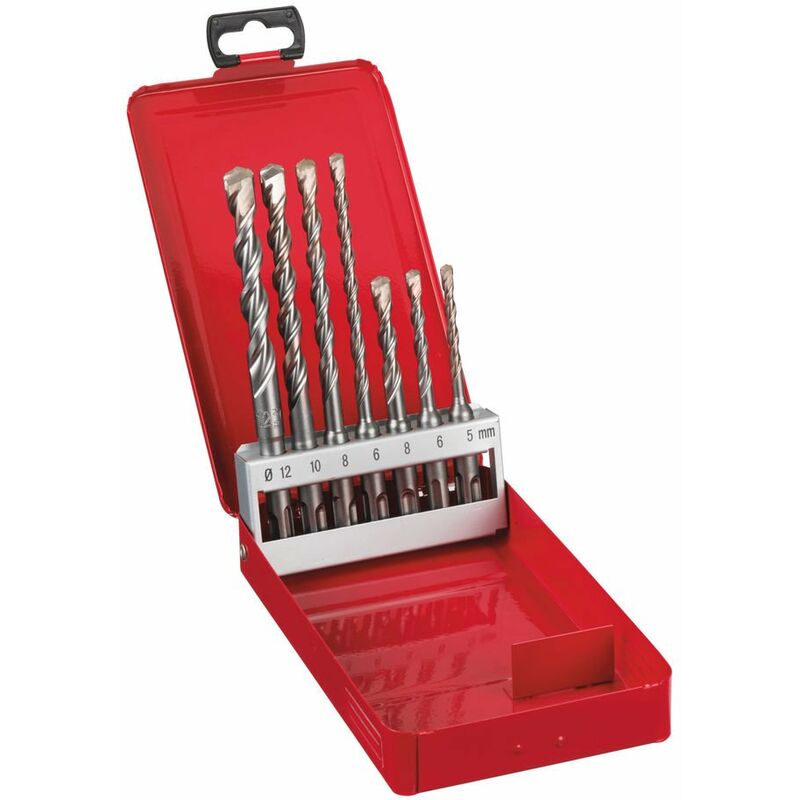 

Estuche De Metal Con 7 Brocas Milwaukee Sds Plus M2