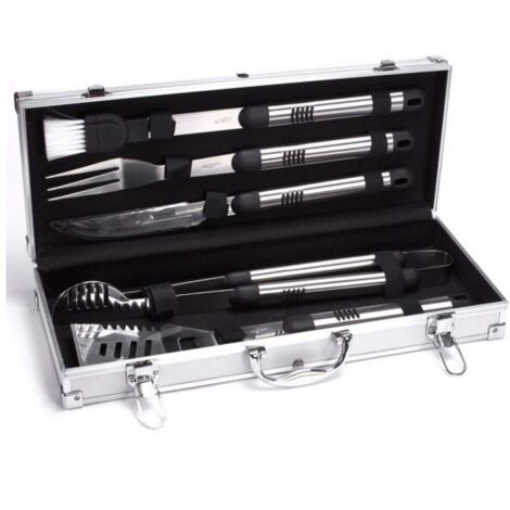 Estuche Barbacoa Especial x 5 artículos acero inoxidable MSV