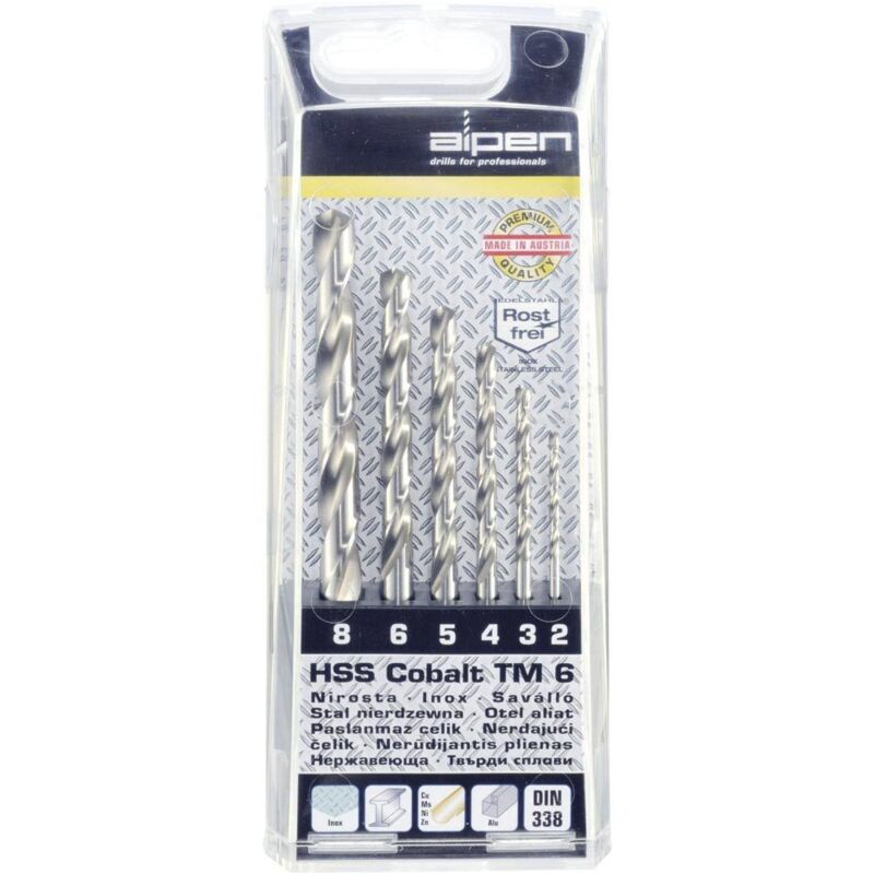 

Estuche brocas cobalto 6 piezas - Alpen