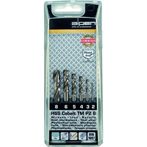 Estuche Brocas Alpen Cobalto Nirosta  6 Piezas