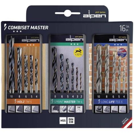 Estuche brocas alpen kombiset  16 piezas