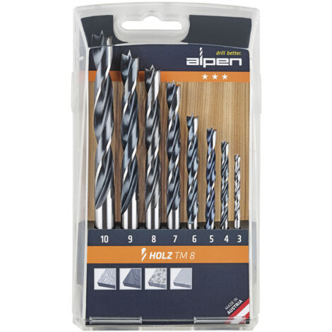 Estuche Brocas Alpen Madera   8 Piezas