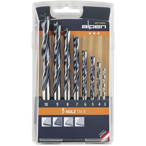 Estuche Brocas Alpen Madera 8 Piezas