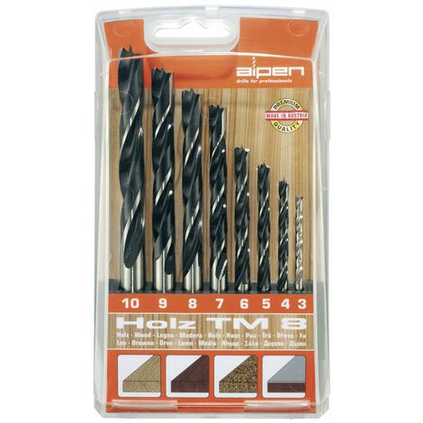 Estuche Brocas Alpen Madera 8 Piezas
