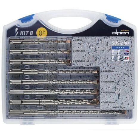 Estuche Brocas Alpen Sds Plus 8 Piezas Kit