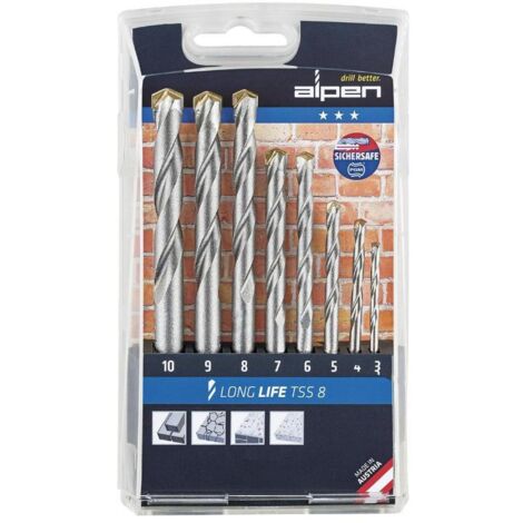 Estuche Brocas Alpen Widia Long Life 8 Piezas