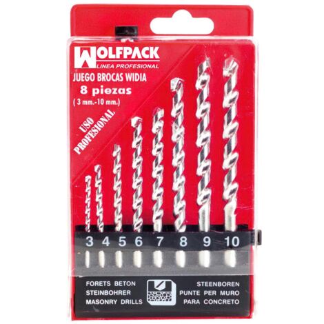 Estuche Brocas Widia Profesional Wolfpack  8 Piezas