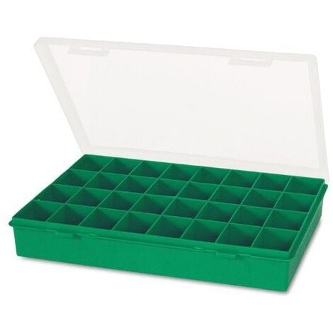 INDUSTRIAS TAYG Estuche Clasificador 330X247X54Mm Separadores Fijos 32Cajones Polipropileno Verde Nº13 Tayg