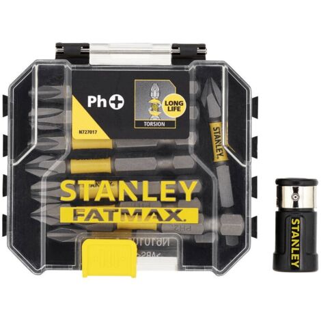Estuche con 10 piezas, 9 puntas 50mm y adaptador magnético con bloqueo Stanley STA88564-XJ