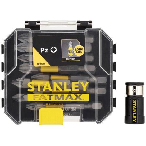 Estuche con 10 piezas, 9 puntas 50mm y adaptador magnético con bloqueo Stanley STA88565-XJ