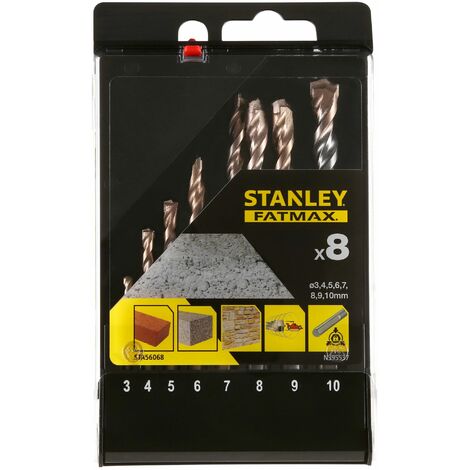Estuche con 8 brocas para piedra con vástago 3-10mm Stanley STA56068-QZ