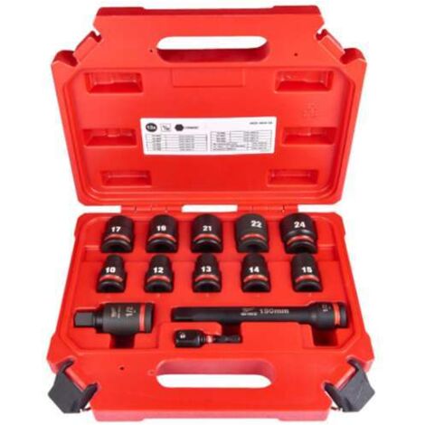 Estuche de 13 piezas de vasos cortos Shockwave de 1/2 MILWAUKEE Ref.4932480456