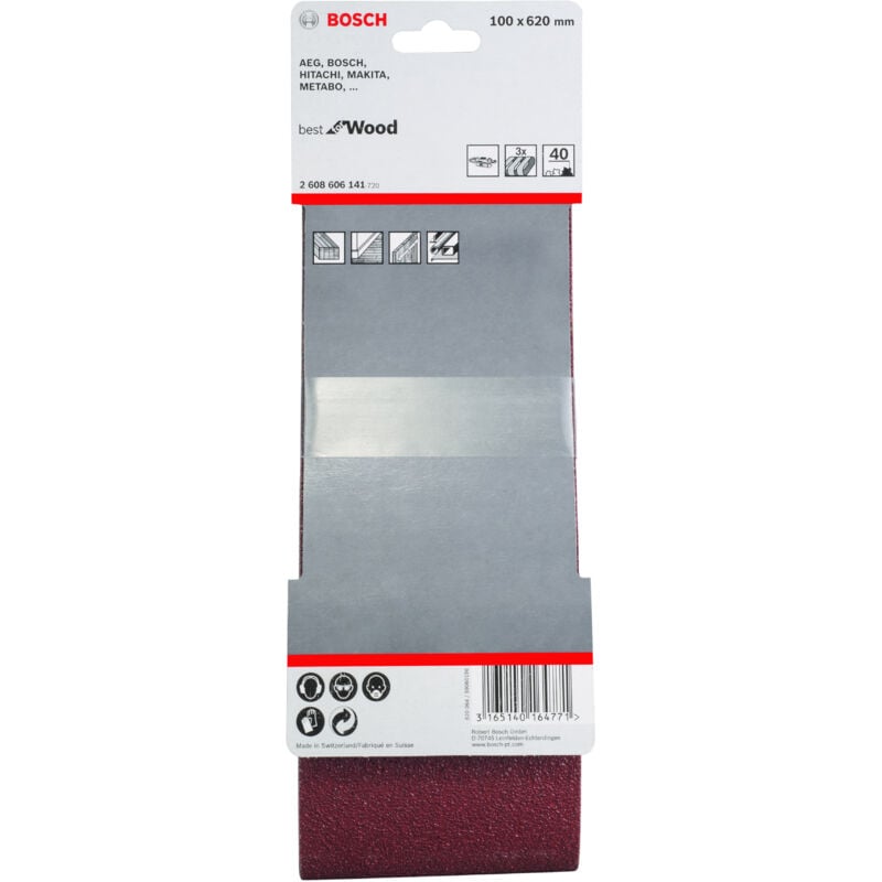 

BOSCH 2608606141 Banda Best Wood: 100x620mm G40x 3