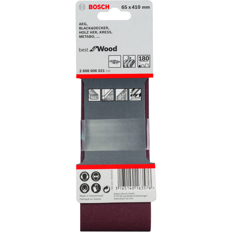 

2608606021 Banda Best Wood: 66x410mm G180x 3 - Bosch