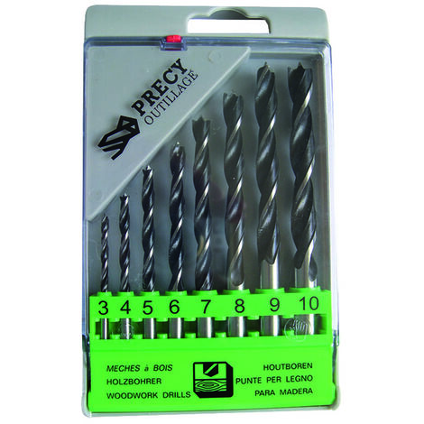 Estuche de 8 brocas para madera