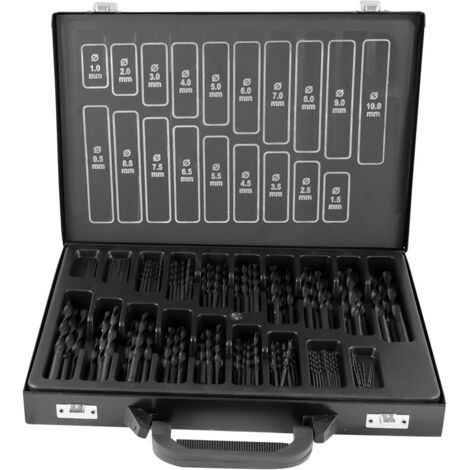 ESTUCHE DE BROCAS HELICOIDALES 1-10MM HSS 4241 NEGRO JBM 53851