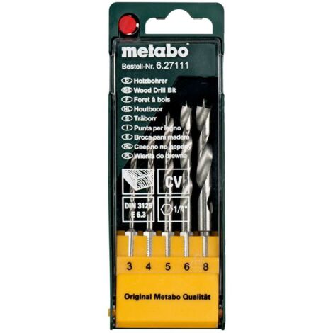 Estuche de brocas para madera, 5 piezas E 6,3 (627111000)