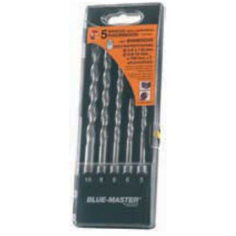 estuche de brocas para metal. metal. vástago cilíndrico. estuche plástico - blue master