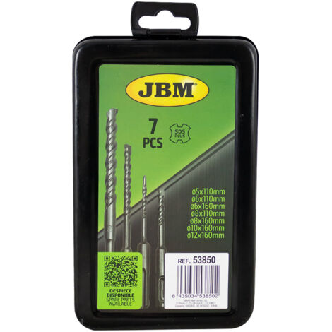 ESTUCHE DE BROCAS SDS PLUS PARA TALADRO PERCUTOR JBM 53850