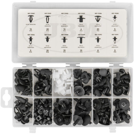 ESTUCHE DE CLIPS PLASTICOS NISSAN 139 PIEZAS  JBM52894