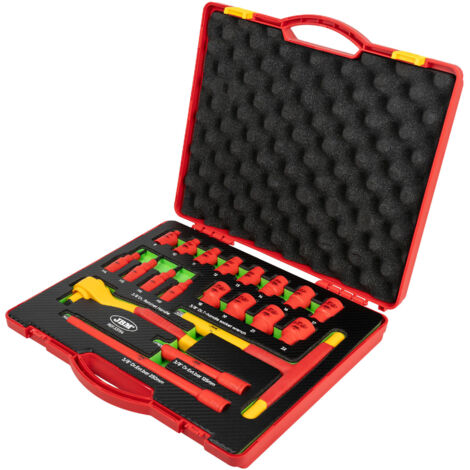 Estuche de herramientas aisladas 20 piezas de 3/8" JBM 53154