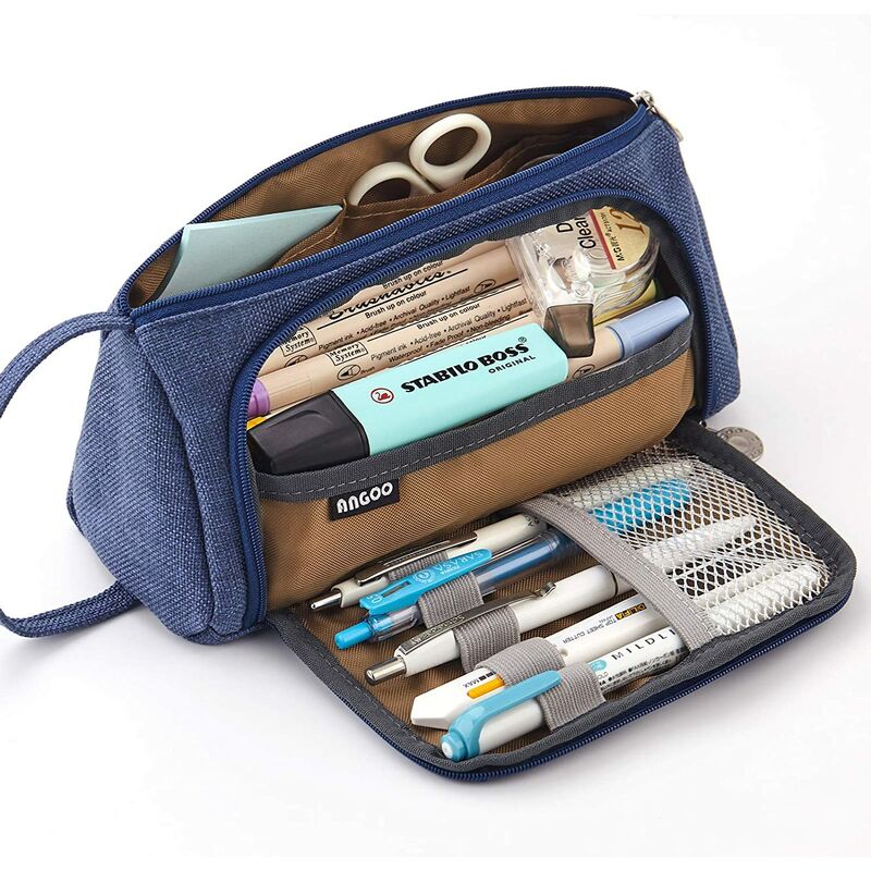 

Estuche de lápices de gran capacidad Bolsa de almacenamiento grande Rotulador Lápiz Bolsa de papelería para la escuela secundaria Oficina de la